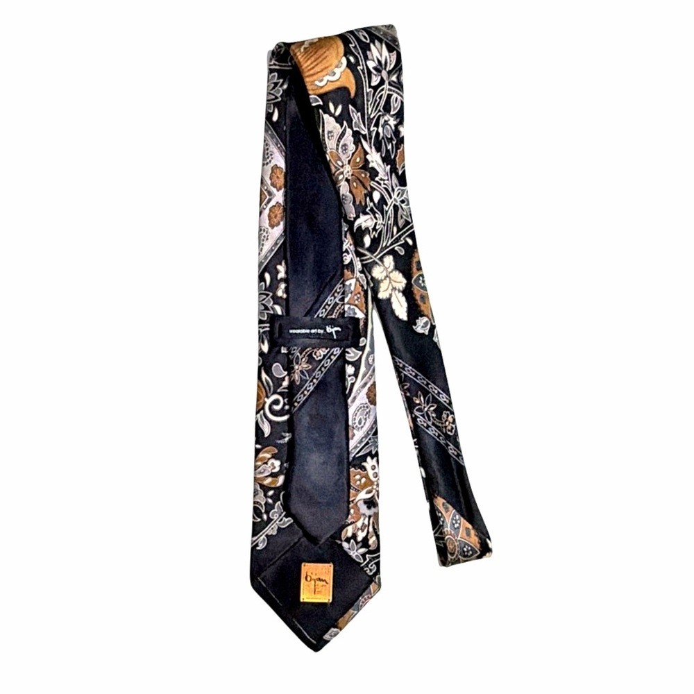 Bijan Men’s Silk Tie | Made in Italy | Paisley Baroque | Luxury Necktie - Picture 3 of 11